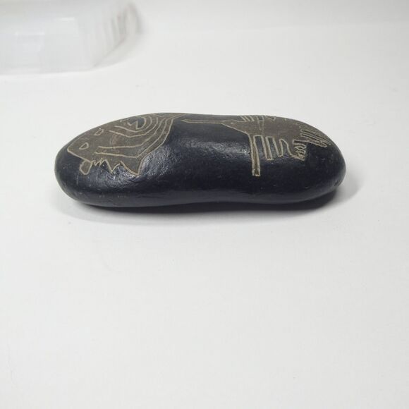 Nazca Line Drawing Stone Bird & Fish Peruvian - Picture 2 of 8